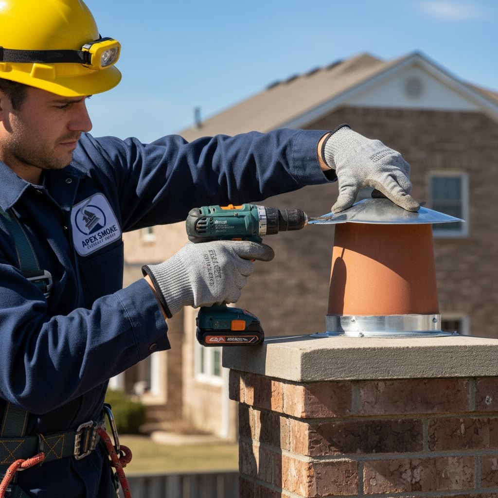 Boston Chimney Cap Installation